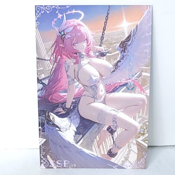 Elysia Waifu Card Anime Girl Matchmaker Angel Wall Art Oversized Board A5 - Picture 1 of 4